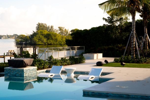 Outdoor Pool with Outdoor Speakers